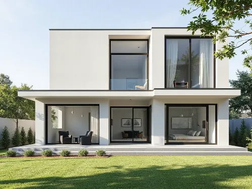 Modern home design with energy-efficient features