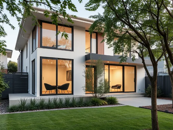 Modern knock down rebuild home in Melbourne with professional construction details